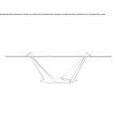 Extendable rectangular glass table with metal base Foley
