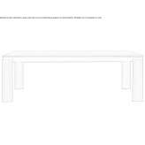 Rectangular wooden table Uzunu