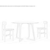 Round table made of solid wood Purgen