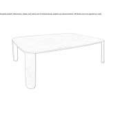 Rectangular marble dining table Ujmisht