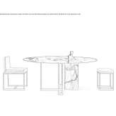 Round marble table Perevoz