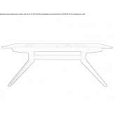 Extendable rectangular table for black stain Cepan