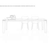 Rectangular glass table Radocza