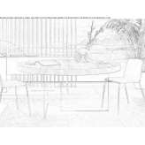 Round wooden table Lecinena