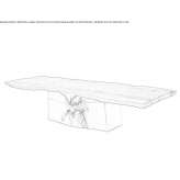 Rectangular table with Kauri wood top and steel base Millery