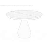 Extendable round wooden table Hunding