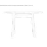 Round walnut table Maringa