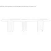 Rectangular glass table Arias