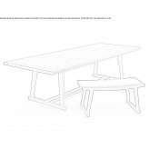 Rectangular oak table Eksaarde