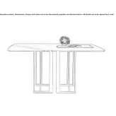 Square marble dining table Urca