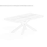 Extendable rectangular wooden table Barbalha