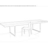 Extendable rectangular table Buscate