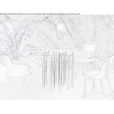 Round table made of glass and steel Auen