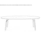 Oval ceramic table Tuin
