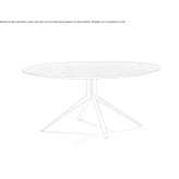 Round wooden table Empire