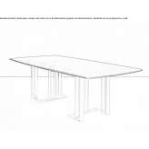 Rectangular wooden dining table Urca