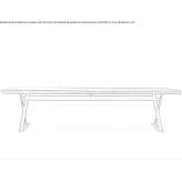 Rectangular table made of steel and wood Tanais