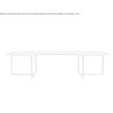 Rectangular table made of cultured marble Sopron