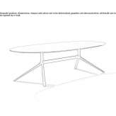 Oval glass table Empire