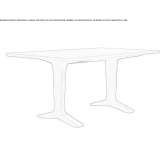 Rectangular walnut table Herning