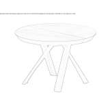 Extendable round marble glass table Bayindir