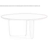 Round lacquered table Kymi