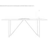 Rectangular dining table made of steel and wood Liceras