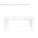 Rectangular marble table Horasan