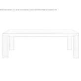 Rectangular table made of wood and glass Uzunu