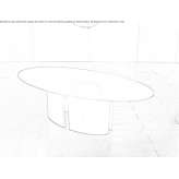 Oval wooden dining table Desford
