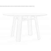 Round wooden table Kukljica