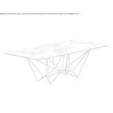 Rectangular marble glass table Ebano