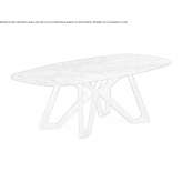 Rectangular glass table Domat