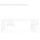 Rectangular dining table made of solid wood Camaleno