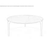 Round marble table for the living room Cork