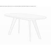 Oval dining table made of solid wood Stolac