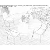 Round glass table Driedorf