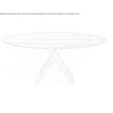Round, multi-layered wooden table Baltay