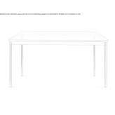 Rectangular table made of glass and steel Reznos