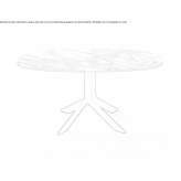 Square marble table with 4 star base Paialvo
