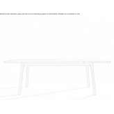Extendable rectangular wooden table Wangi