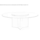 Okrągły kryształowy stół z Leniwą Susan Codos