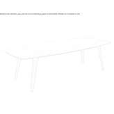 Rectangular table made of wood and glass Pomarolo