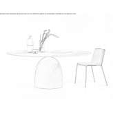 Round glass table Driedorf