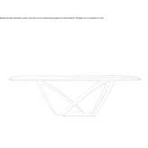 Metal base table with MarmoReflex top Chicla