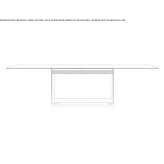 Rectangular table made of glass and stainless steel Valjevo