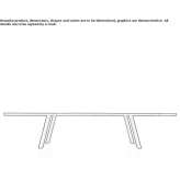 Rectangular wooden table Sergy