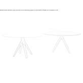 Round wooden table Baone