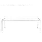Rectangular steel table Ploerdut