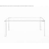 Glass and steel table Timonium